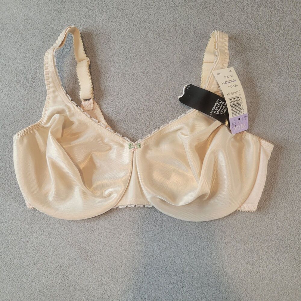 Vintage Olga No Seam Bra Suddenly Smooth Styler 319 Size 34D Nude NWT